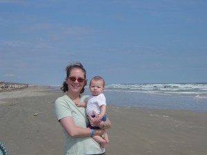 Oakley and Ayla at the beach